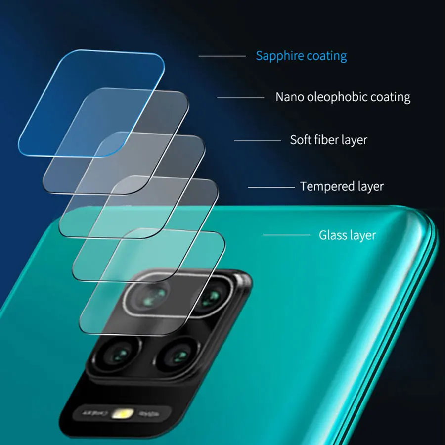 Закаленное стекло для объектива камеры 2 в 1 Xiaomi Mi Redmi Note 9 9s 8 7 Pro Max 10T 9T 9A K20 Poco X3