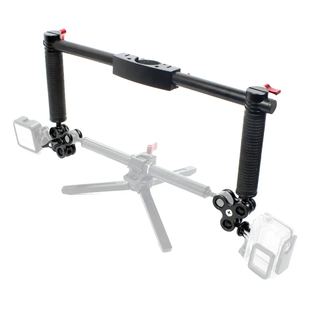 Двойной Ручной Стабилизатор рукоятки для DJI Ronin S для zhi yun Crane2 Pro Gimbal SLR держатель камеры с зажимами-бабочками адаптер