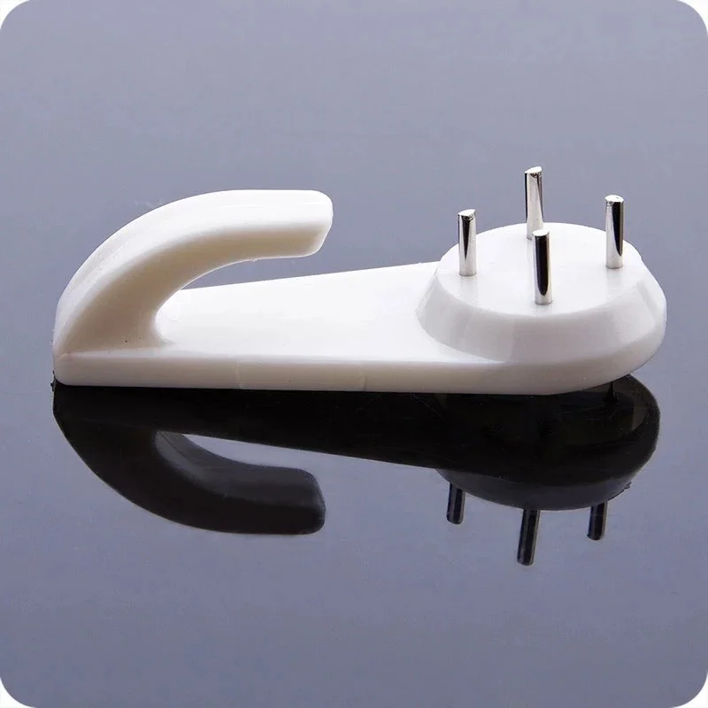 

1PCS Plastic Hanging Hanger Home Decor Wall Hooks Mount Picture Frame Seamless Nail White Painting Photo Plastic Invisibl Nail