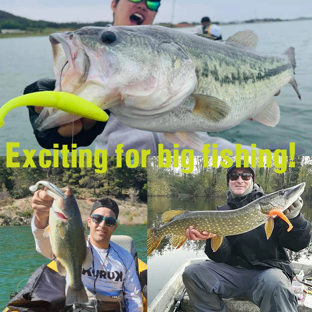 ESFISHING 100mm 125mm155mm 200mm Easy Shiner Quality Pesca Soft Fishing Lure Silicone Bait Wobblers Leurre Souple