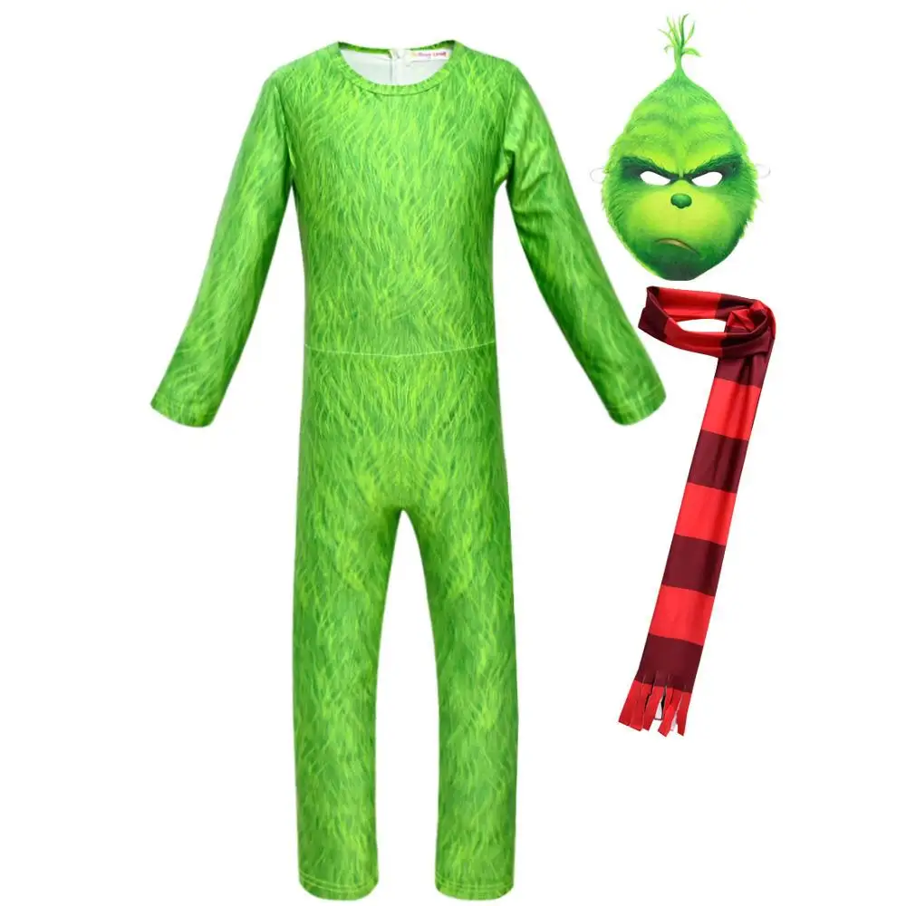 Детский Рождественский комбинезон COLDKER How the Grinch детский праздничный костюм на