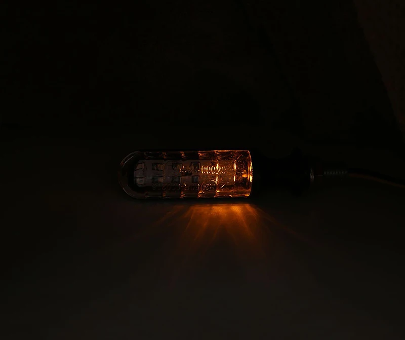 2 шт. 12V поворота для мотоцикла сигнальный светодиод желтый свет лошадь "бегущая вода" мигать цилиндрический Универсальный Аксессуары для мотоциклов
