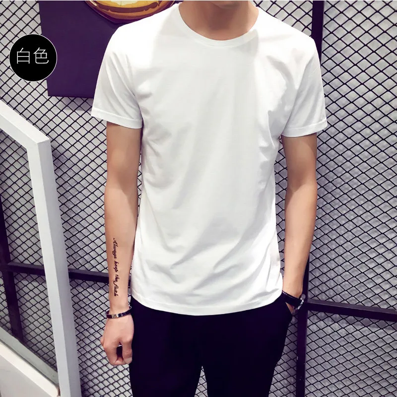 

3120- T-shirt fashion trend European and American style hip-hop street Korean version of the tide loose t-shirt