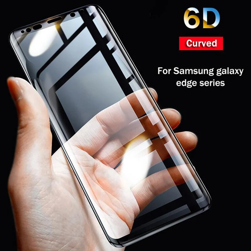 6D полное изогнутое 5D закаленное стекло для Samsung Galaxy S8 S9 Plus 3D Защитная пленка