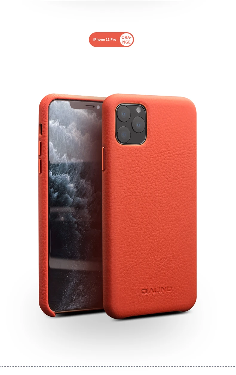 QIALINO Роскошный чехол для телефона из натуральной кожи для Apple iPhone11 Pro Max 6,5 дюймов стильный ультра легкий Чехол для iPhone 11/11Pro