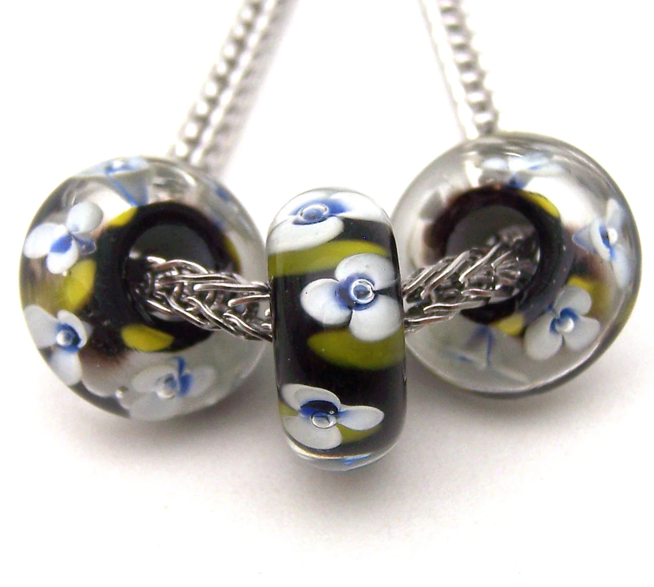

JGLZ2300 3X 5MM Hole DIY GlassBead Murano Glass beads Fit European Charms Bracelet diy jewelry Lampwork