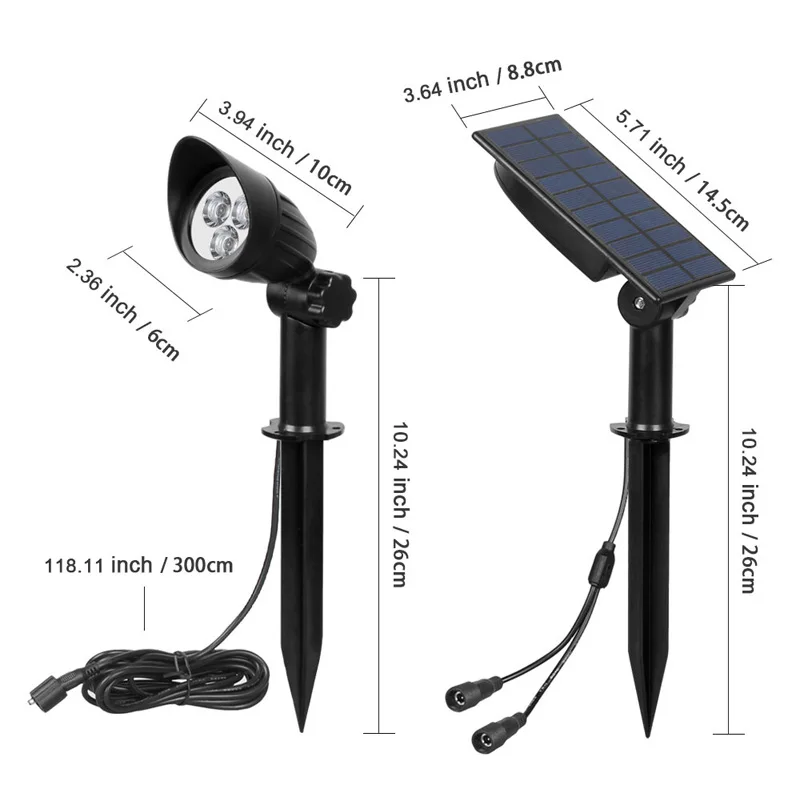 

Spotlight one with two home garden lawn light LED street light solar outdoor light