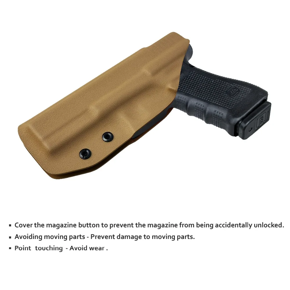 BBF Make IWB Тактический KYDEX пистолет кобура Glock 19 17 25 26 27 28 43 22 23 31 32 Внутри Скрытого Ношения кейс для пистолета аксессуары