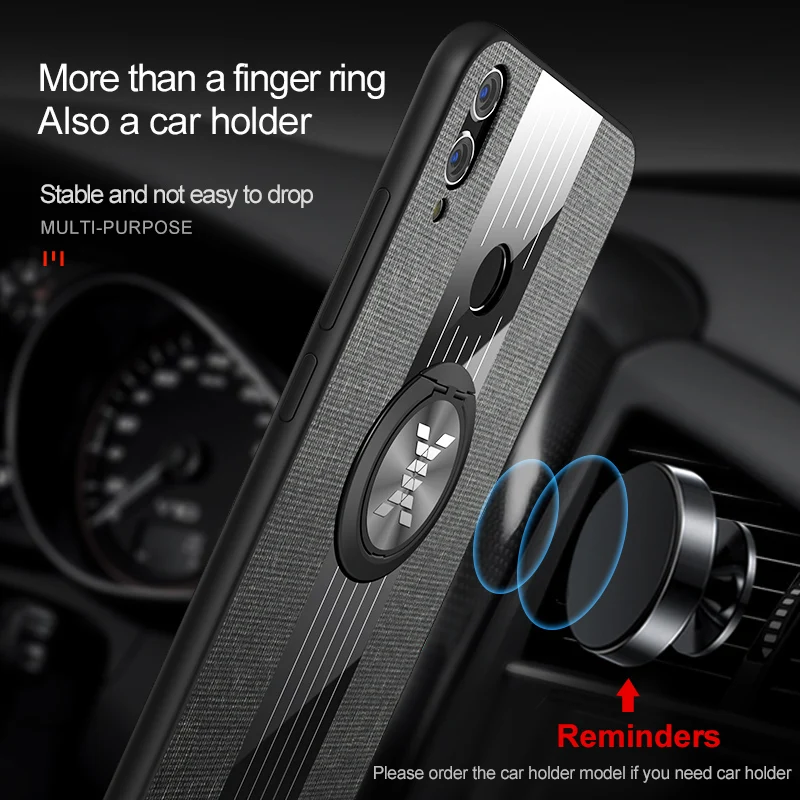 for huawei honor 8x max x10 7x 8s 9x 10 30 lite 10i 20i case fabric magnetic ring phone cover honor note view 10 20 30 play case free global shipping