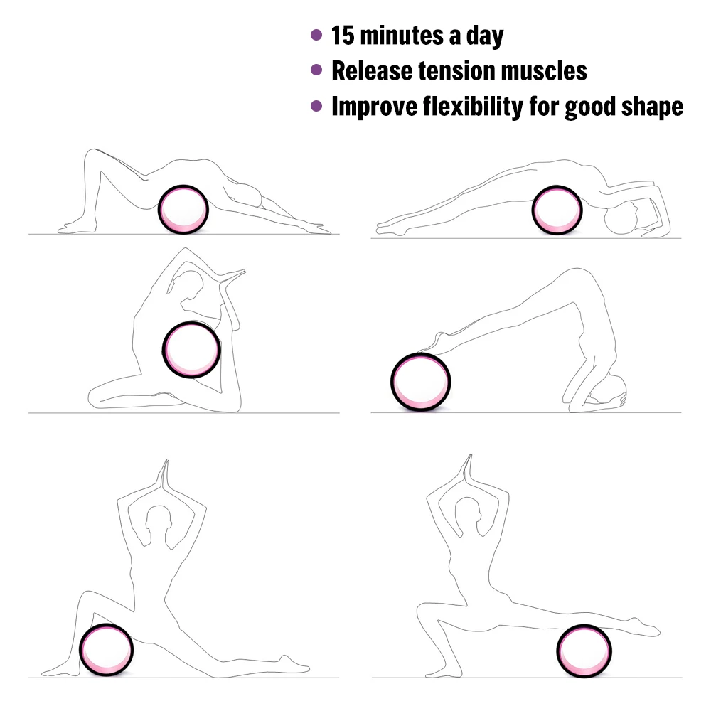 Колесо для йоги Пилатес колесо 12 5 Х5 дюймов|Круги йоги| |