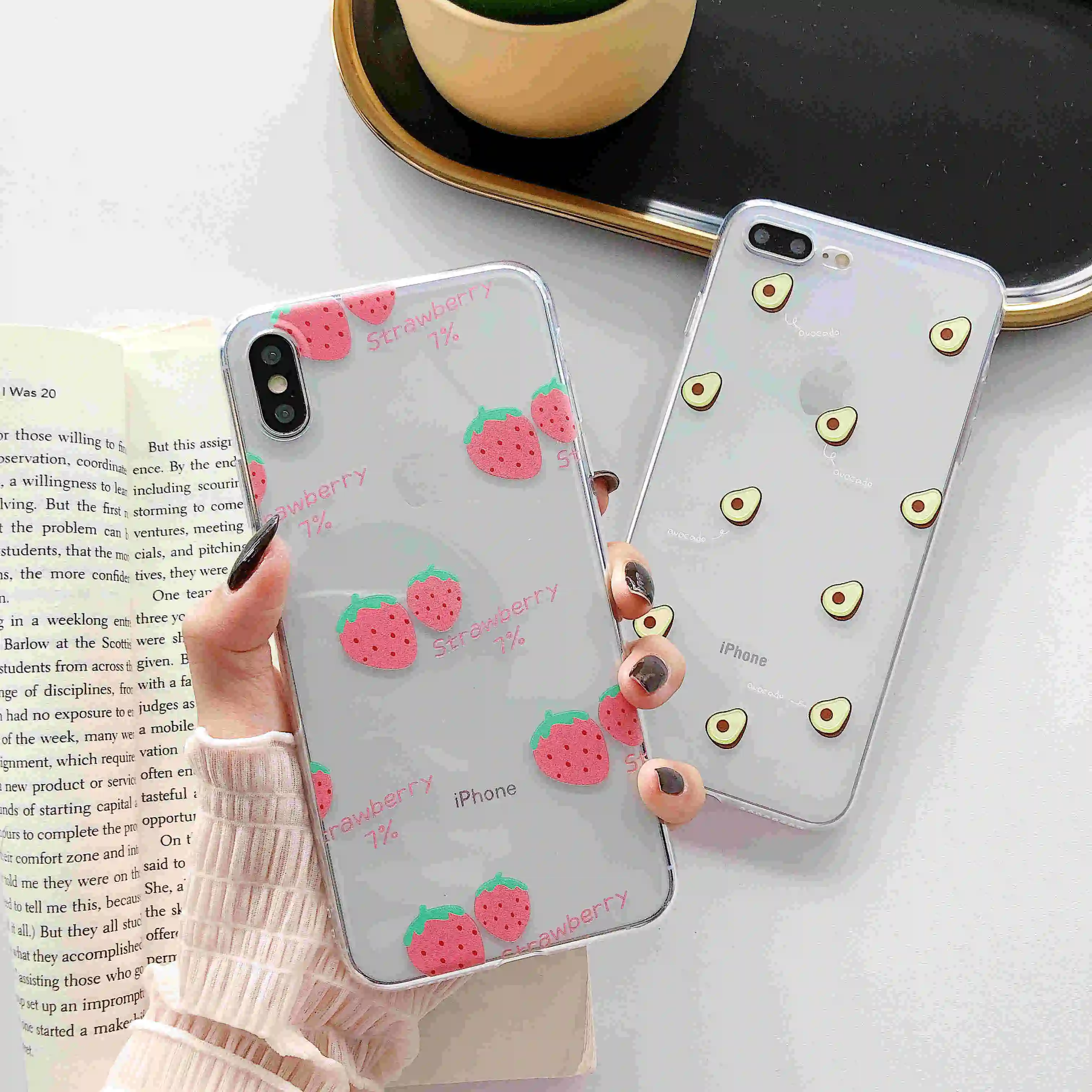 Разноцветный чехол для телефона с фруктами Apple iPhone 11 Pro Max XS XR X 10 6 6S Plus 7P 8 милый