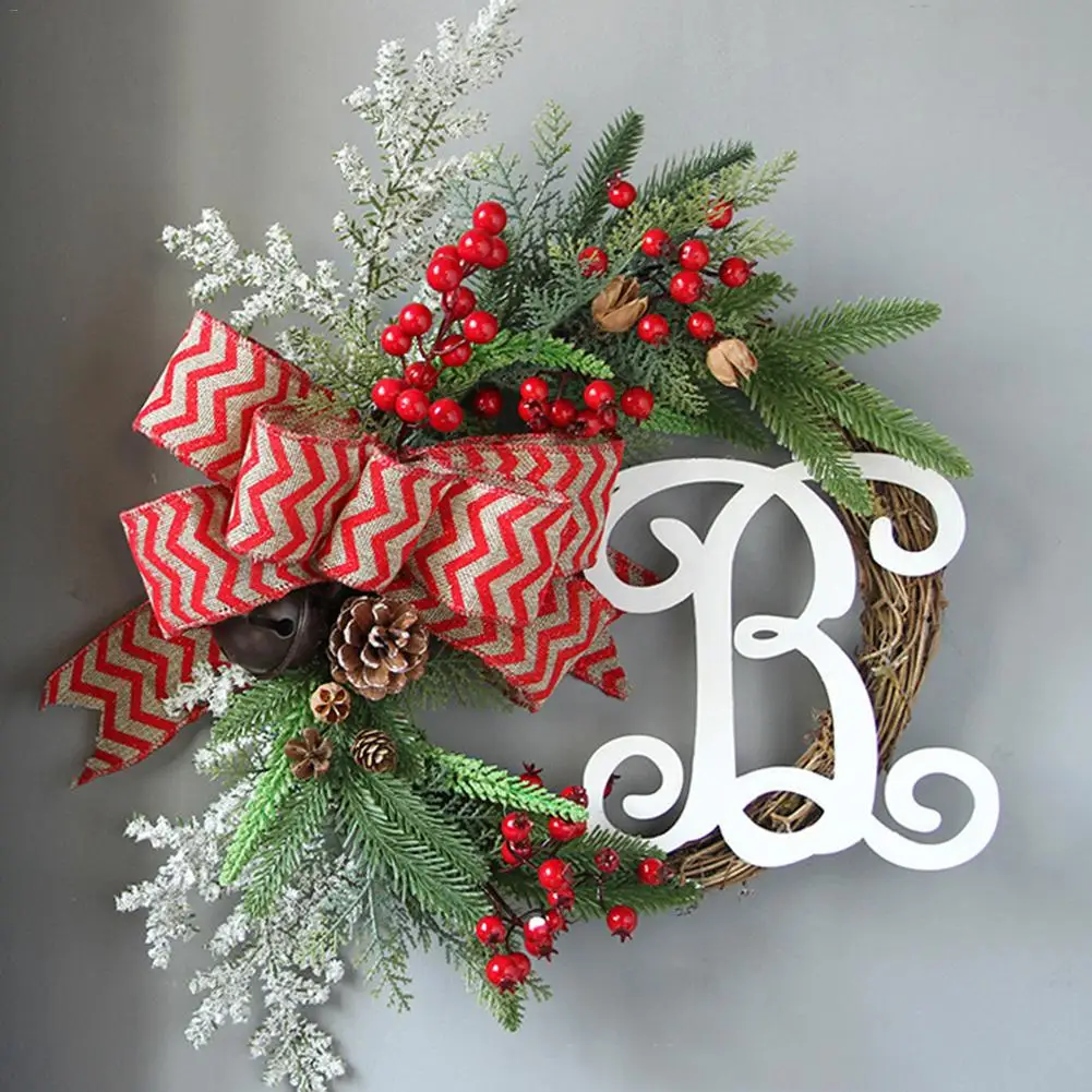 Новый рождественский ротанговый венок круглый ручной работы новогодний