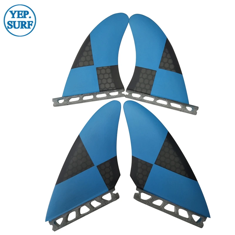 Плавники для серфинга Quad FIN плавники килевые синие с черными плавниками Future