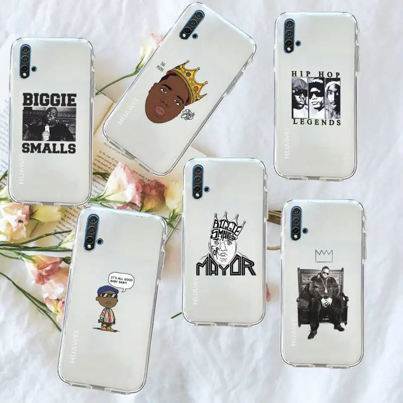 

biggie Rapper pattern Phone Case Transparent for Huawei honor P mate Y 20 30 40 10 8 5 6 7 9 i x c pro lite prime smart