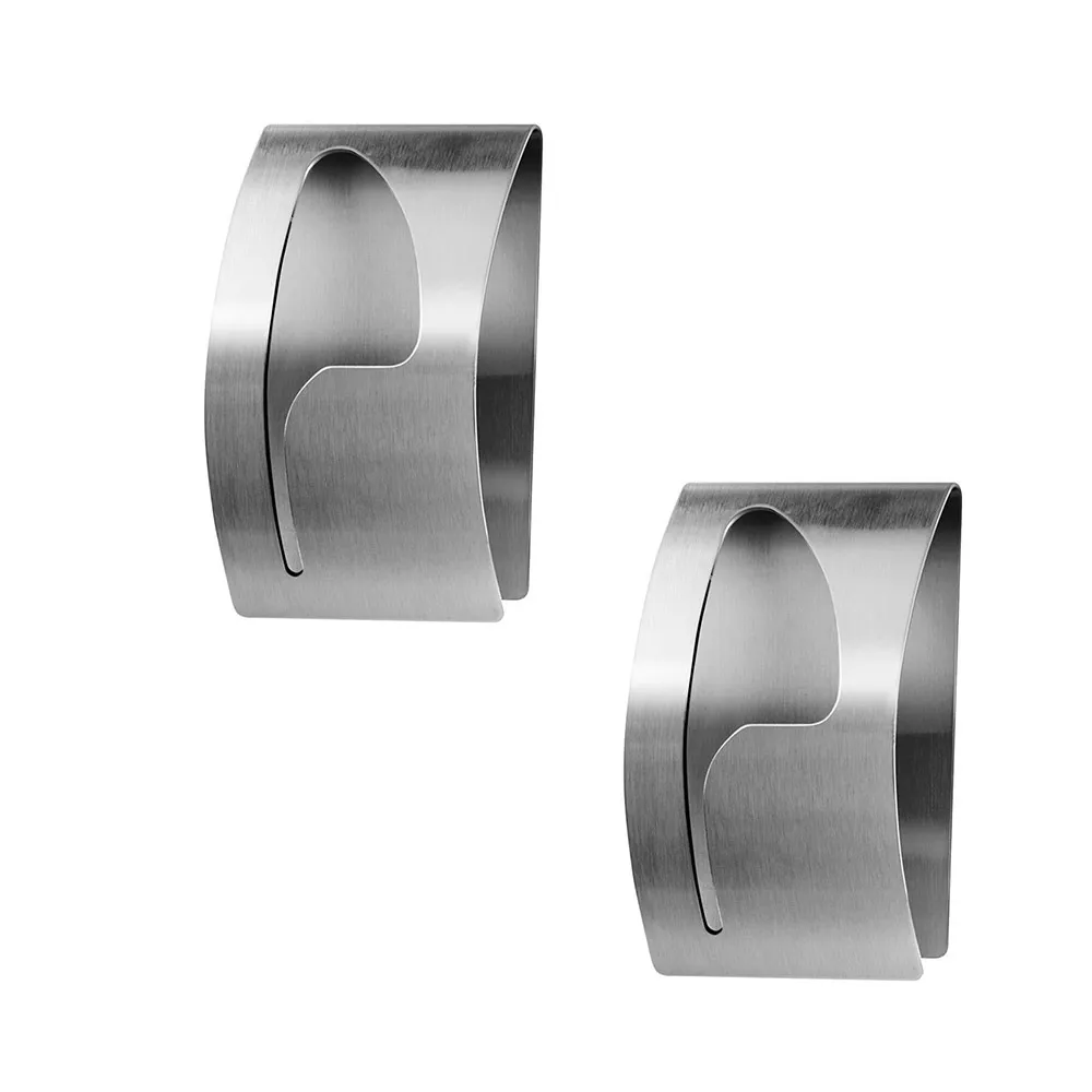 

Stainless Steel Adhesive Suction Household Bathroom Self-Adhesive Suction Wall Anti-Drop Clip Towel Clip Semi Circular Self