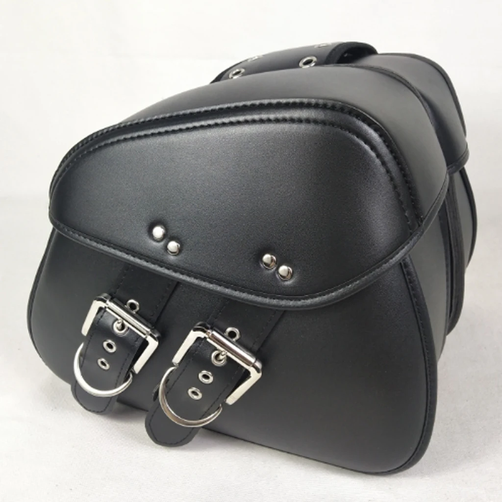 

2Pcs Universal Motorcycle Leather Side Saddle Bag Storage Pouch For