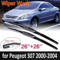 car wiper blades for peugeot 307 307sw 307cc hatchback sedan 2000 2001 2002 2003 2004 front windscreen brushes goods accessories