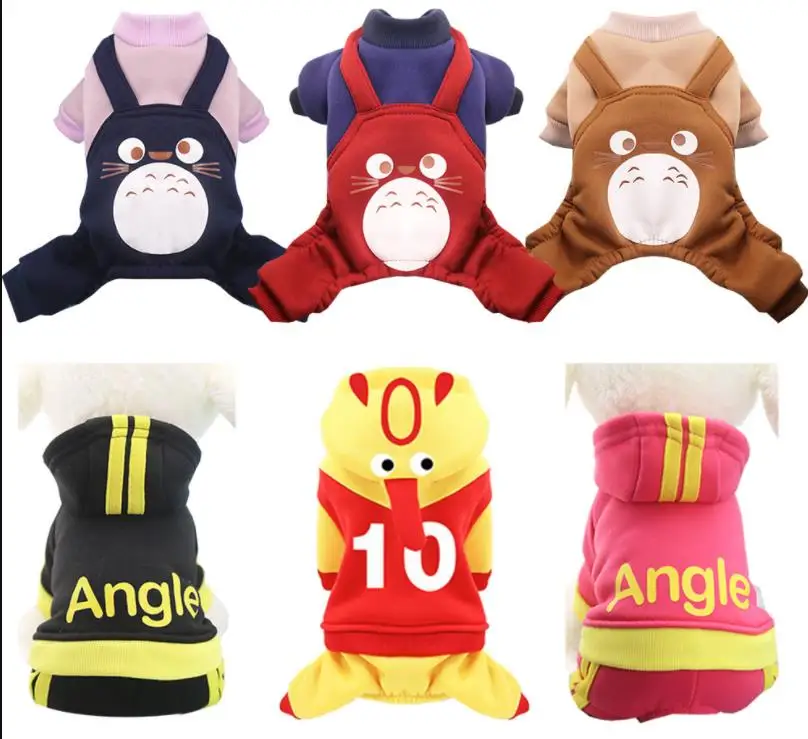 

Winter Pet Dog Clothes Dogs Fleece Hoodie Coats Puppy sports cartoon pet costume For Chihuahua Yorkie Dog Pets Clothing
