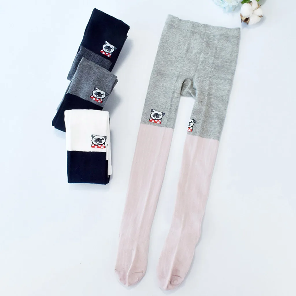 Детские зимние теплые чулки для девочек с героями мультфильмов колготки узкие