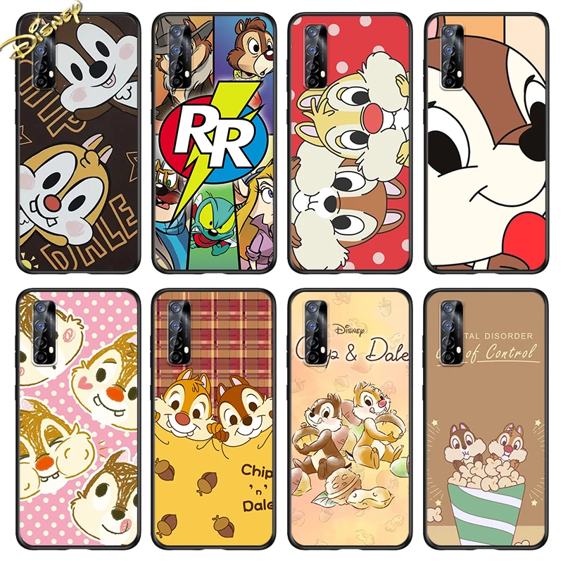 

Silicone Cover Cute Chip 'n' Dale For Realme Narzo 20 10 7i 7 6 6S 6i 5i 5S 3i 3 2 Global Pro 5G Black Phone Case