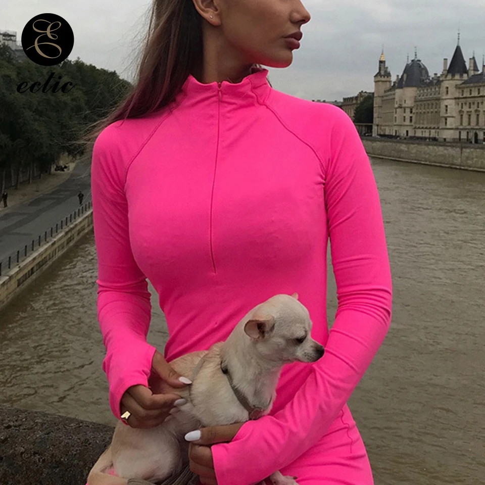 Женское облегающее платье на молнии неоново зеленое ФЛУОРЕСЦЕНТНОЕ с вырезом