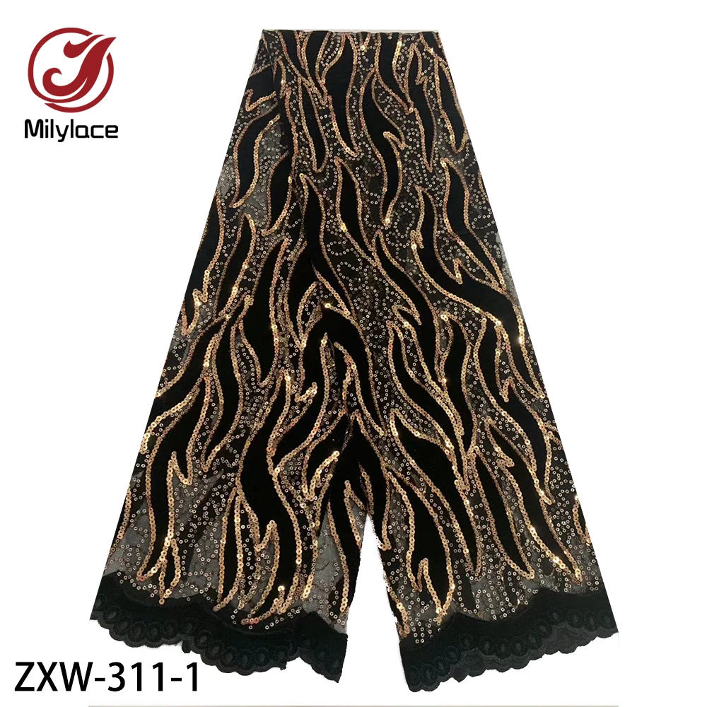 Новая африканская кружевная ткань с блестками высококачественный тюль