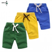 summer fashion cotton trousers boy beach shorts pure color candy color pants children clothing retail childrens clothing