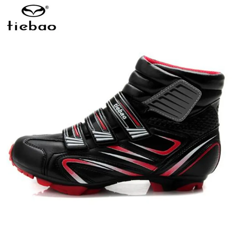 B1430 TIEBAO Winter MTB Cycling Shoes add SPD Pedal cleat set Pro Men sneakers women Mountain Bike Self-Locking Riding Bicycle Shoes - Цвет: B1430