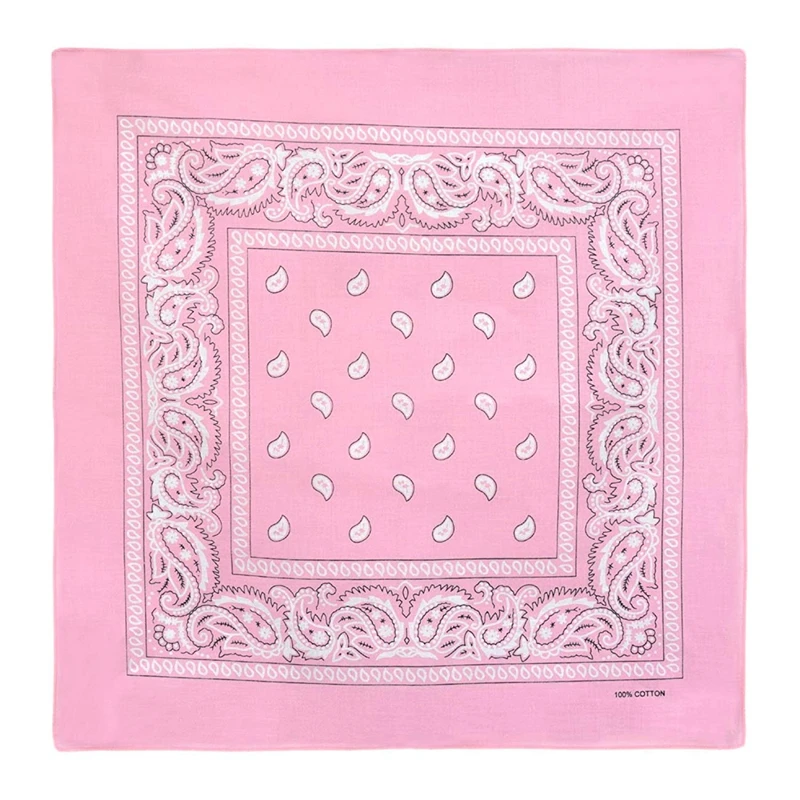 Set of 3 bandanas Paisley Man and Woman 57 x cm White + light gray pink |