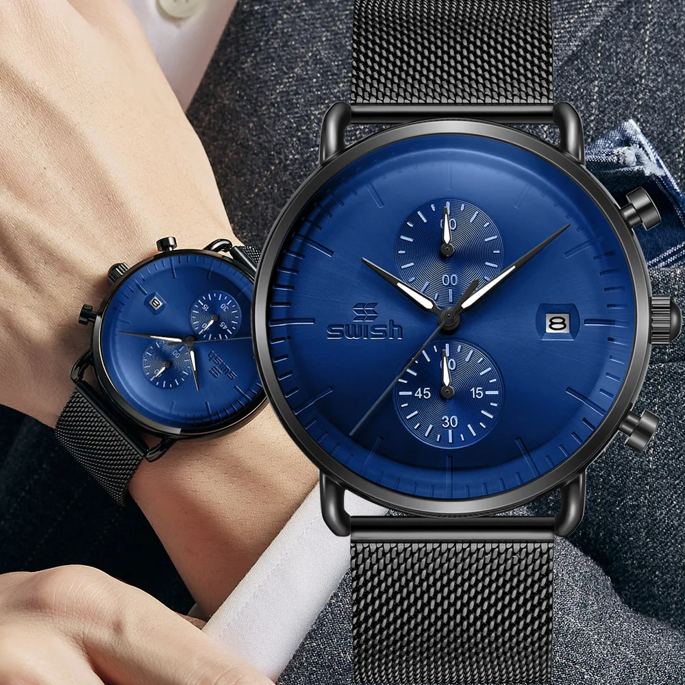 

Mens Wristwatches Top Brand Luxury Japan Movt Quartz Watches Man Waterproof Sports Chronograph Date Watch Relogio Masculino 2020