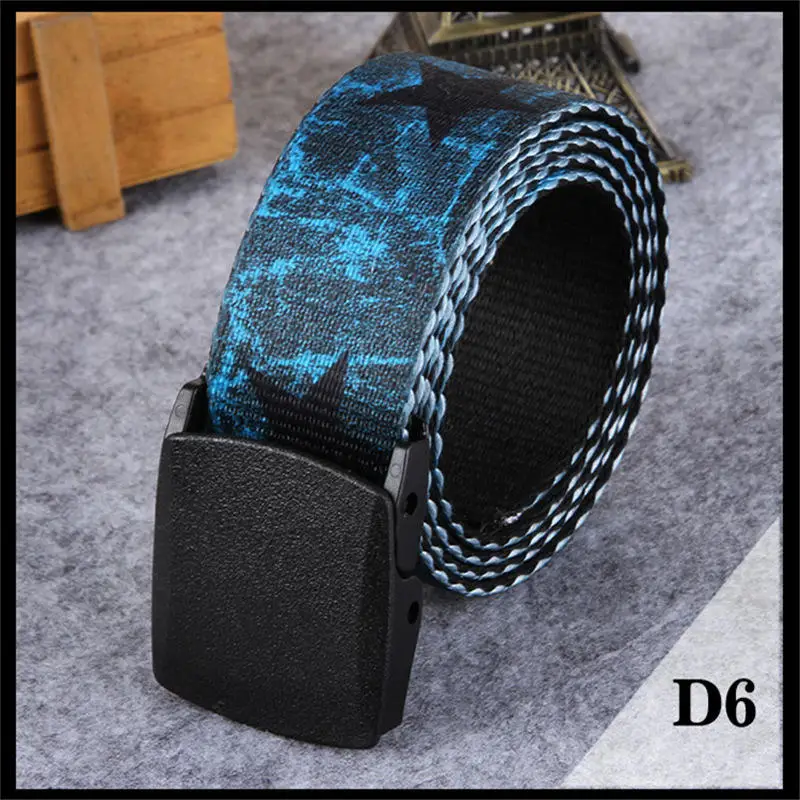 D6 120*3,8 см модные унисекс Мужские и женские ремни армейские тактические поясные ремни повседневные мужские джинсы роскошный Холст Пояс U012 - Цвет: D6