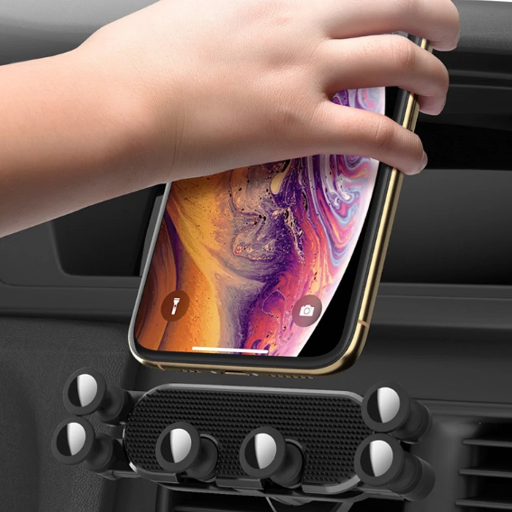 Гравитационный Автомобильный держатель для телефона для iPhone 11 Pro Max X XR XS складной держатель на вентиляционное отверстие автомобиля зажим подставка поддержка для samsung Note 10 huawei