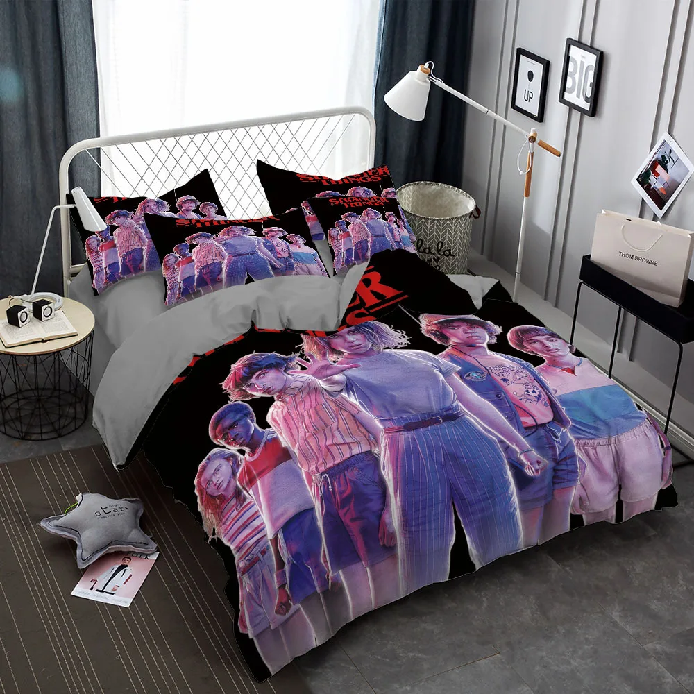 

Movie Stranger-Things 3D Bedding Set Printed Duvet Cover Pillowcase Set Australia /Europe/USA Twin Full Queen King Size