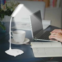 led three speed touch dimming reading lamp usb charging plug in white warm eye protection student rechargeable table light