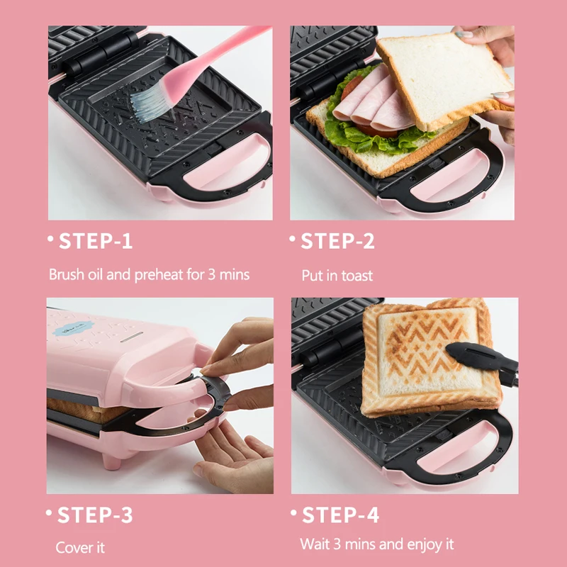 220В электрическая машина для приготовления сэндвичей вафельница завтрака тостер