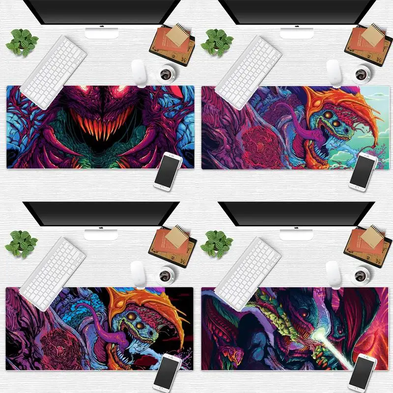 

Hyper Beast Ghost CS Office Mice Gamer Soft Mouse Pad Keyboard Game Mouse Mat pad X XL XXL Non-slip Laptop Cushion