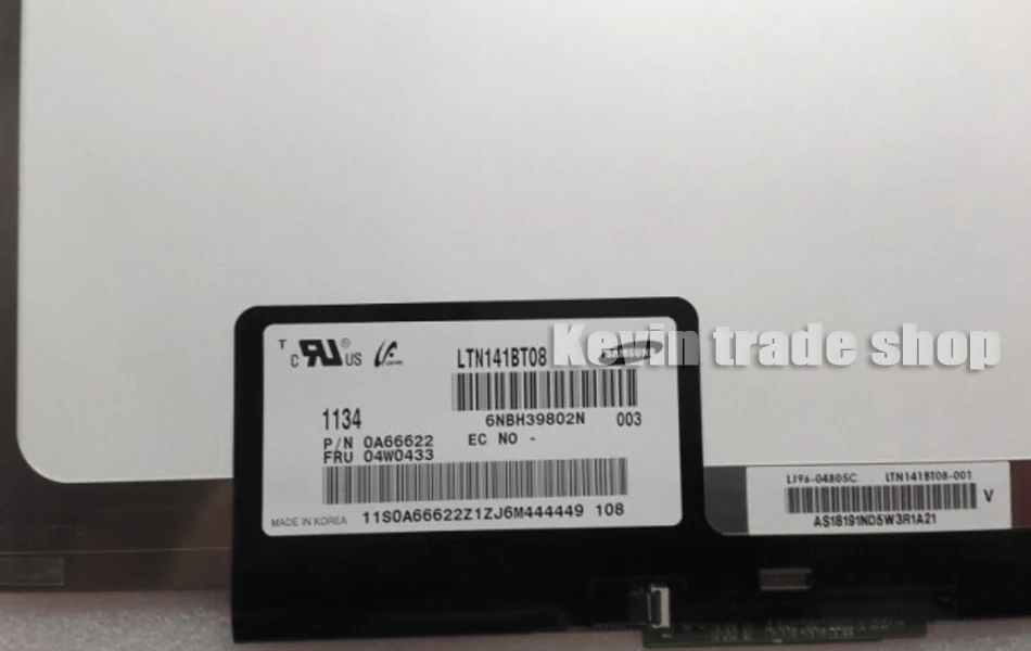 Бесплатная доставка LTN141BT08 LT141DEQ8B00 ЖК-экран для IBM Lenovo thinkpad T400S T410S FRU: 04W0433 1440*900