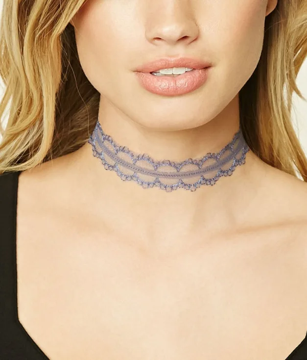 Милое и милое короткое ожерелье из кружева 6 цветов женское украшение для