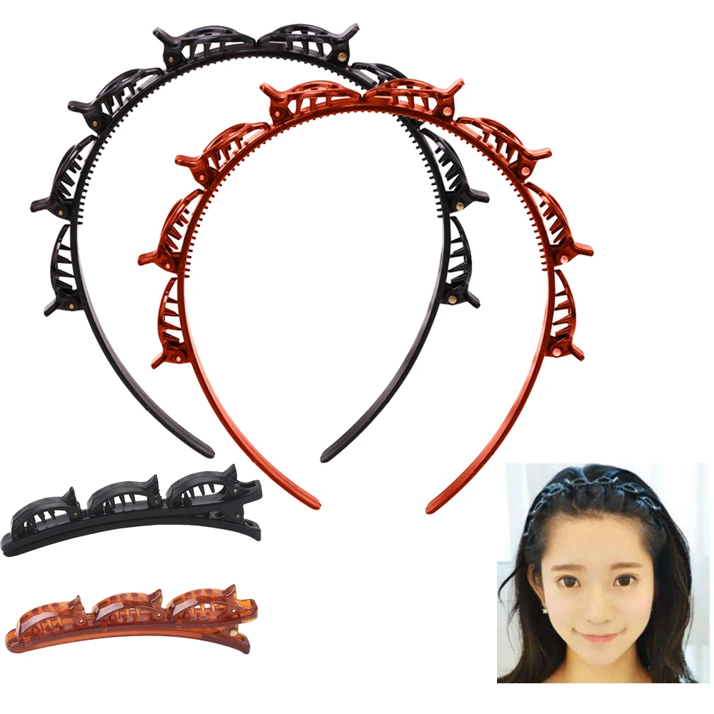 Модные Плетеные повязки для волос женщин и девочек повязка на голову в Корейском