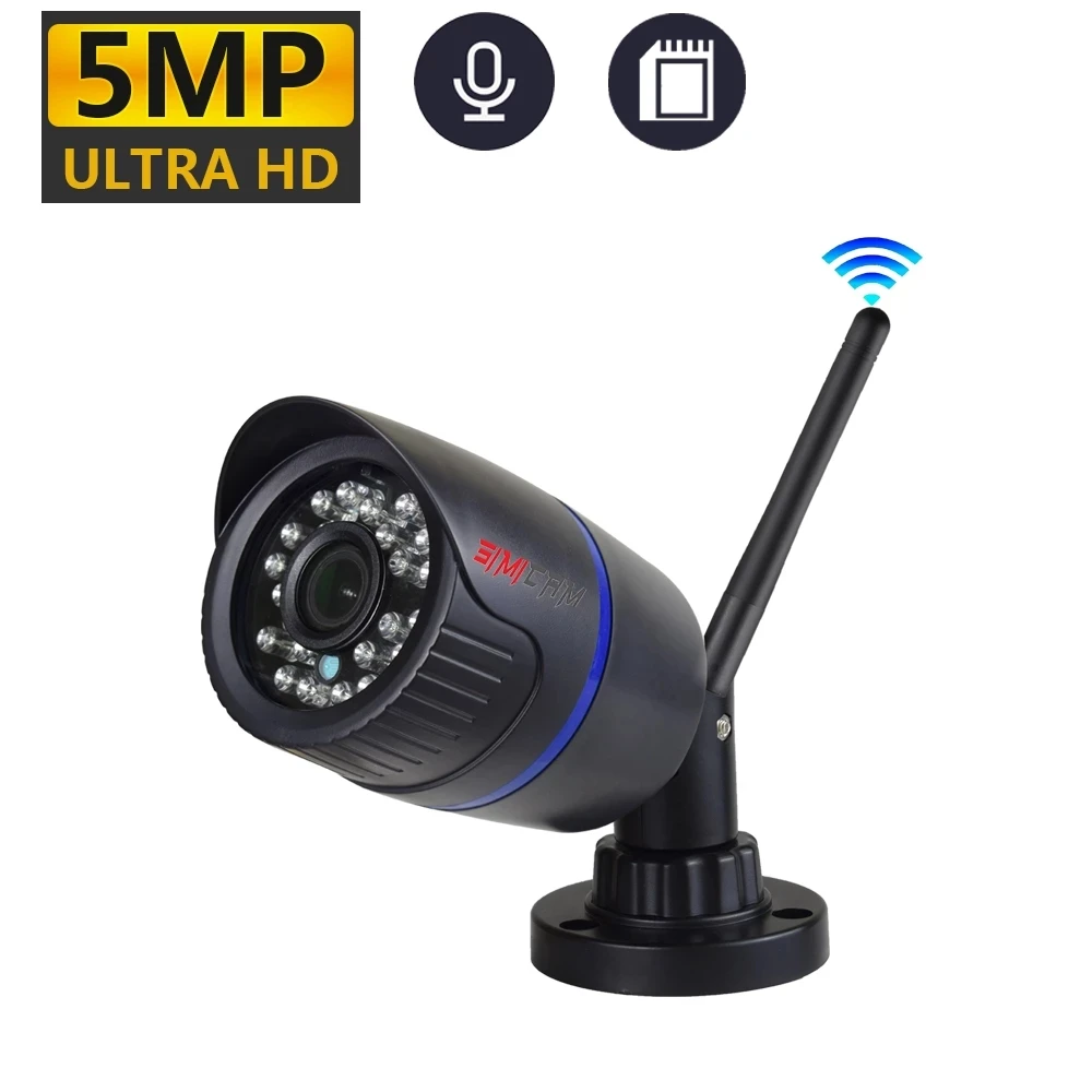 

5MP 2KHD smart Wifi ip Camera Outdoor ONVIF P2P Audio CCTV With SD Card port Wireless app Remote ICSee Video Surveillance camera