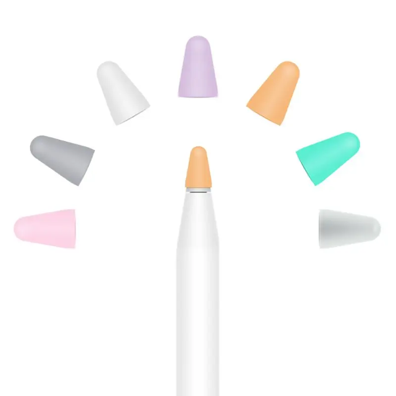 5 шт. бесшумный силиконовый сменный наконечник для чехла чехол Apple Pencil 1 й 2 стилус