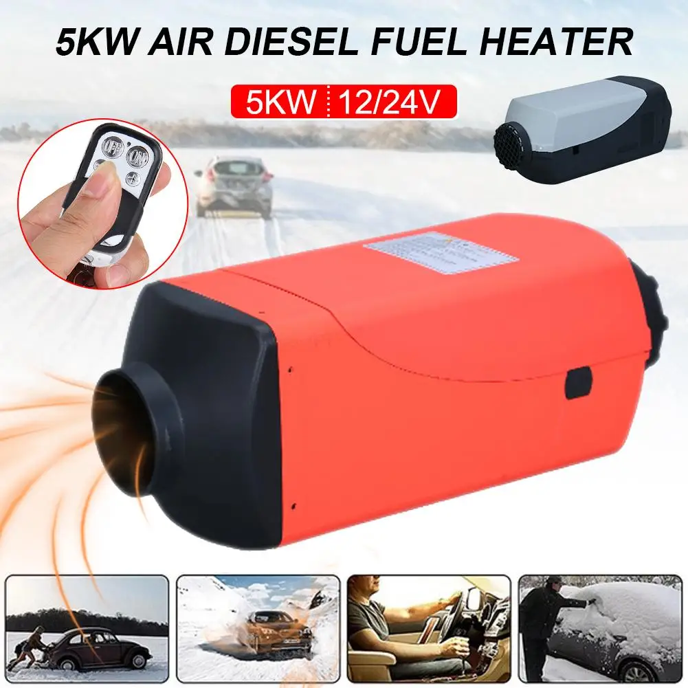 

Car Heater 5KW 12V/24V Air Diesel Fuel Heater Low Noise LCD Display Remote Control Parking Fuel Auxiliary Heater For RV Truck