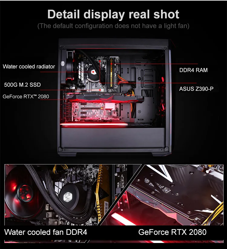 Intel 8-ядерный 8-ниточный настольный компьютер IPASON i7 9th Gen 9700 k/Z390/DDR4 16G ram/500G m.2+ 2T SSD/RTX2080 8G игровой ПК