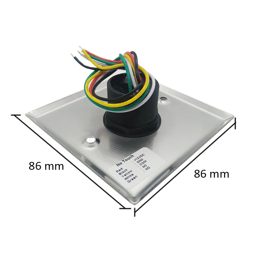 IP68 Водонепроницаемая металлическая бесконтактная инфракрасная кнопка для