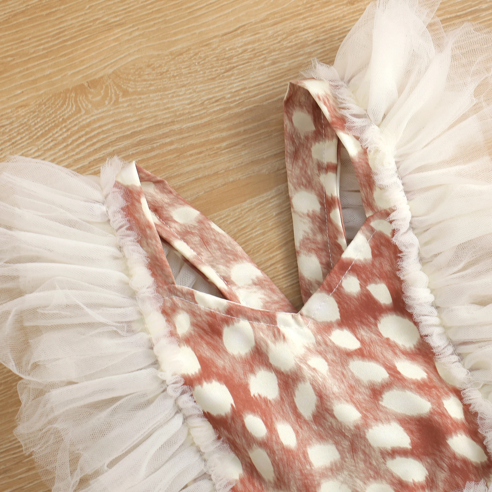 Комбинезон/платье для девочки с рукавом летучая мышь модный сетчатый комбинезон