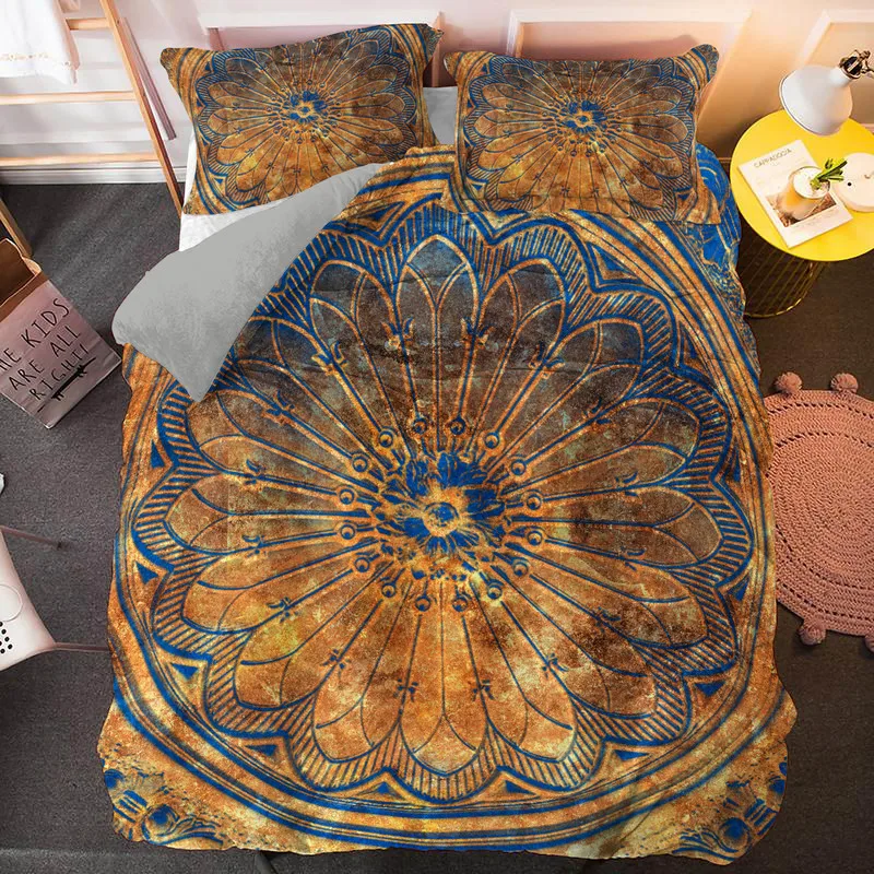 

3D Mandala Design Digital Printing 2/3pcs Bedding Set Duvet Cover Pillowcase