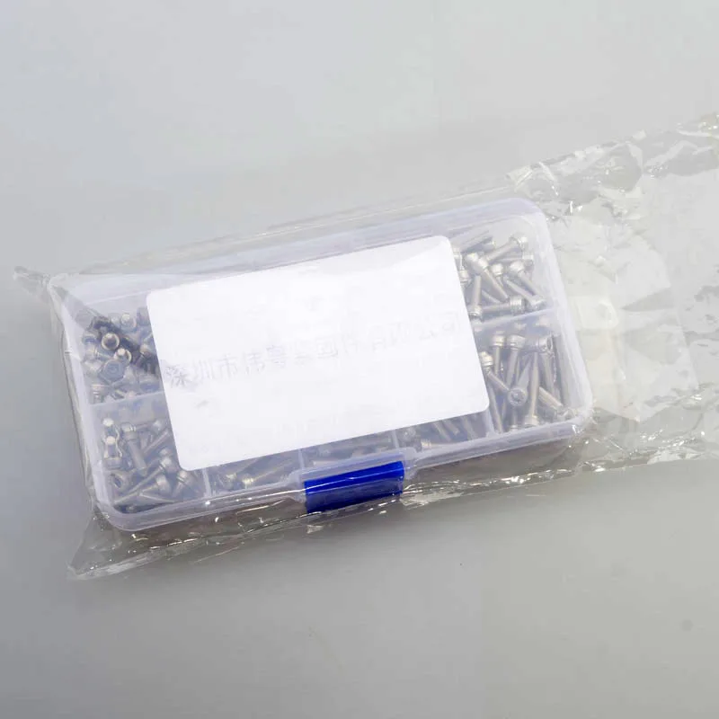 200pcs M3 * 4/5/6/8/10/12/14/16/18/20 stainless steel 304 DIN912 cup head hexagon socket screw combination set | Обустройство дома