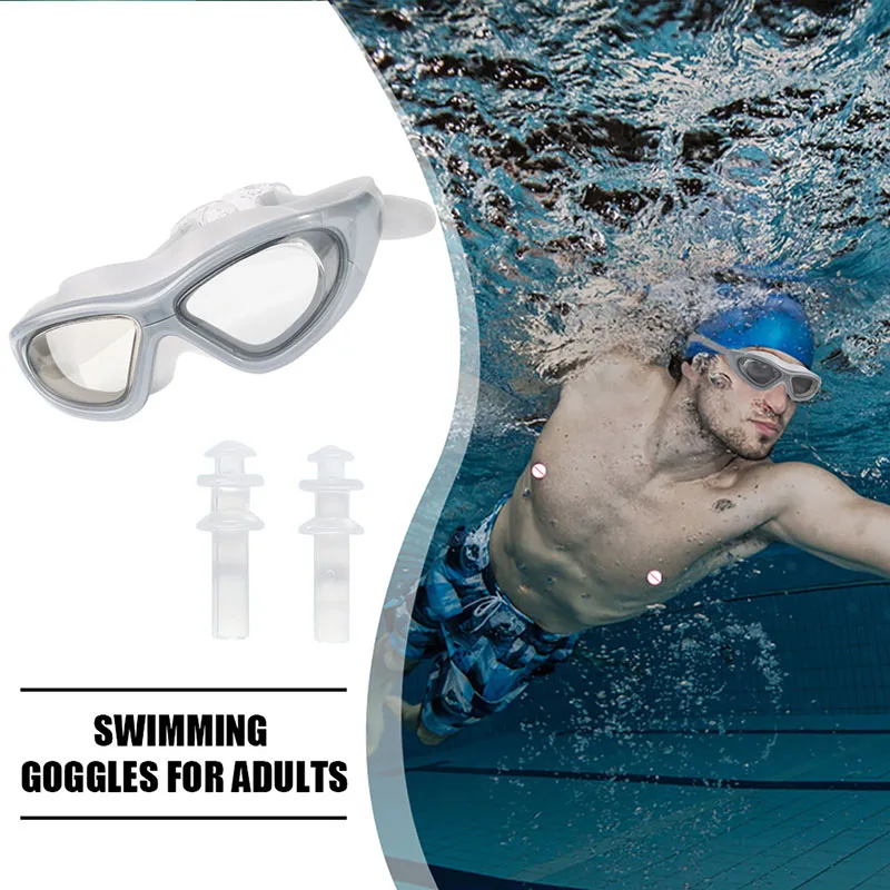 

Professional Swimming Glasses Adjustable Swim Pool Goggles Waterproof Silicone Electroplate Swim Eyewear For Kids Adult Optical