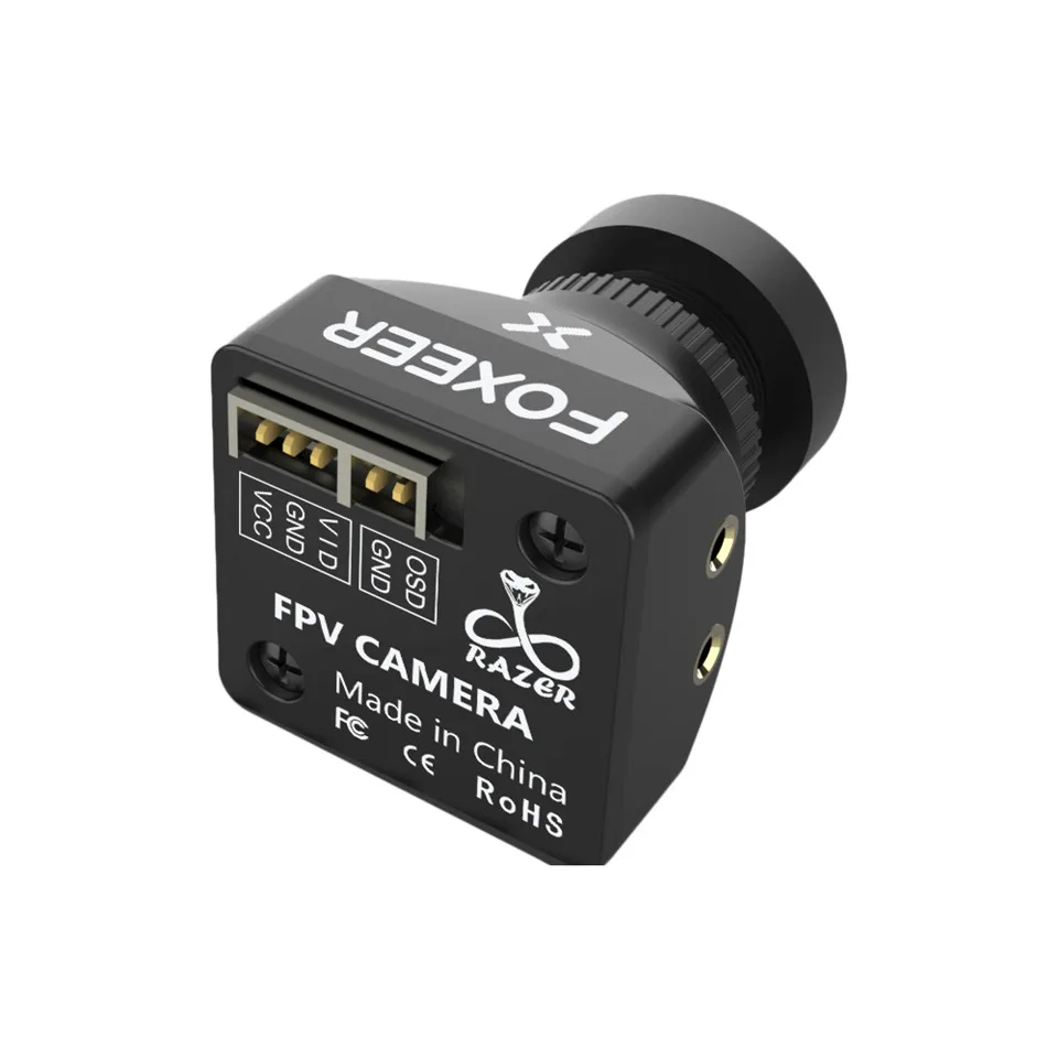 Мини камера Foxeer Razer CMOS 1/3 HD 5 Мп 2 1 мм M12 объектив 1200TVL PAL NTSC FPV OSD 4 25 в естественное