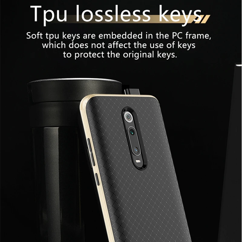 Для Red mi K20 Чехол IPAKY PC бампер силиконовый mi 9T мягкая задняя 2 в 1 Гибридный противоударный бронированный чехол для Xiao mi Red mi K20 Pro Чехол